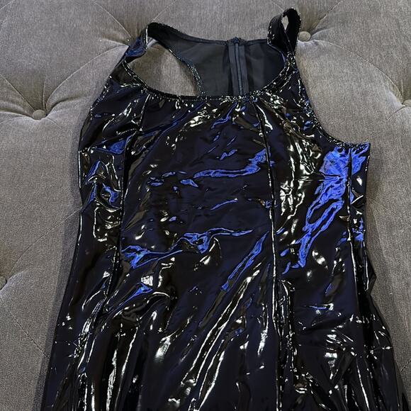AIBEARTY Women Leather Bodycon Dress Back Zipper Elastic Mini size large NWOT - Picture 5 of 5